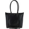Vegetable Tanned Large Leather Bag Black: V-29