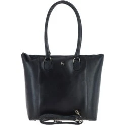 Vegetable Tanned Large Leather Bag Navy: V-29