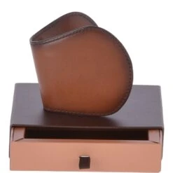 Vegetable Tanned Leather Classic Coin Bank Wallet Tan : 1995
