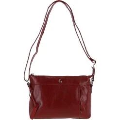 Vegetable Tanned Leather Cross Body Bag Red: 6052667