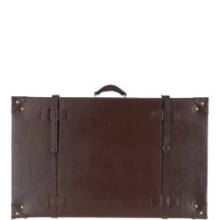 Vintage Large Leather Trunk Brown: VIN-26