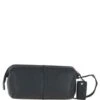 Vintage Leather Washbag Black: Q-47