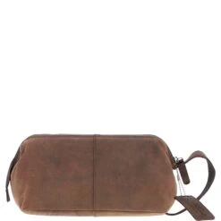 Vintage Leather Washbag Brown: Q-47
