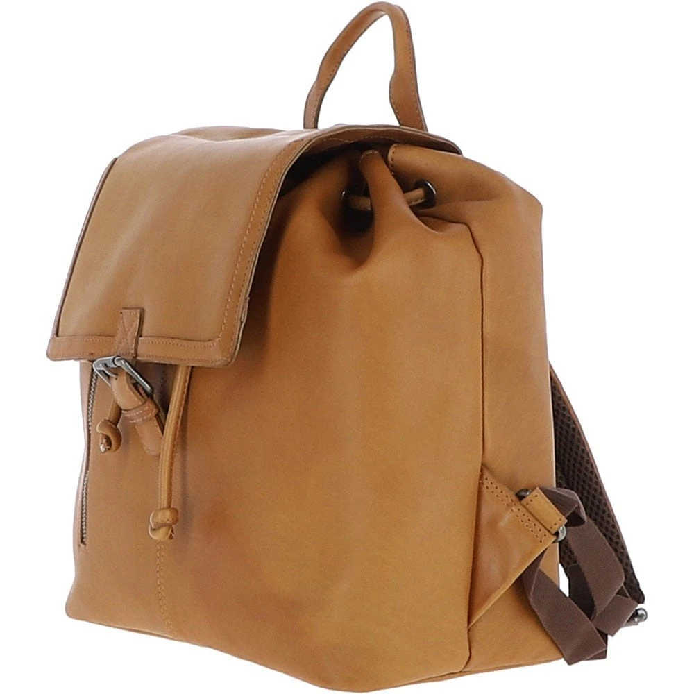 Waxy Leather Travel Rucksack Cognac: W-70 - Image 2
