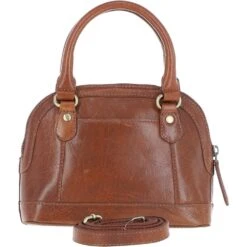 Womens Small Leather Tote Bag Honey: T-82
