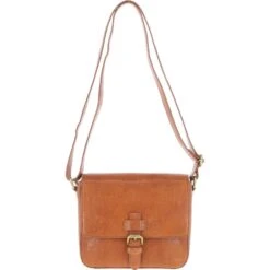 Aswood Leather Crossbody Bag Tan: Dom