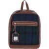 Authentic Leather & Harris Tweed Backpack Tan/Watch: TW-28-04-TW
