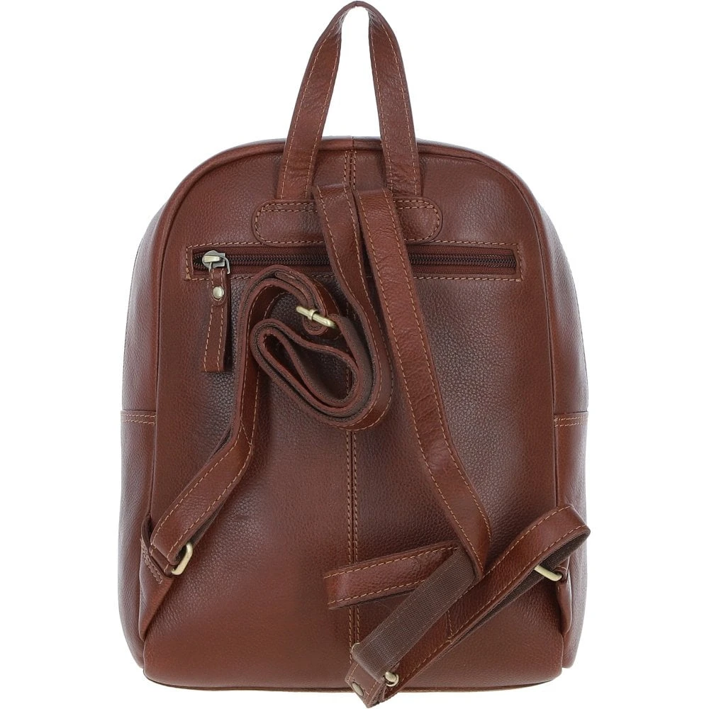 Authentic Leather & Harris Tweed Backpack Tan/Watch: TW-28-04-TW - Image 3