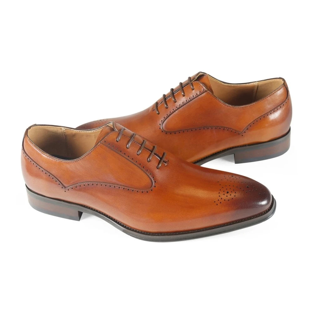 Classic Leather Men's Oxford Shoe Tan: LC RICARDO - Image 4