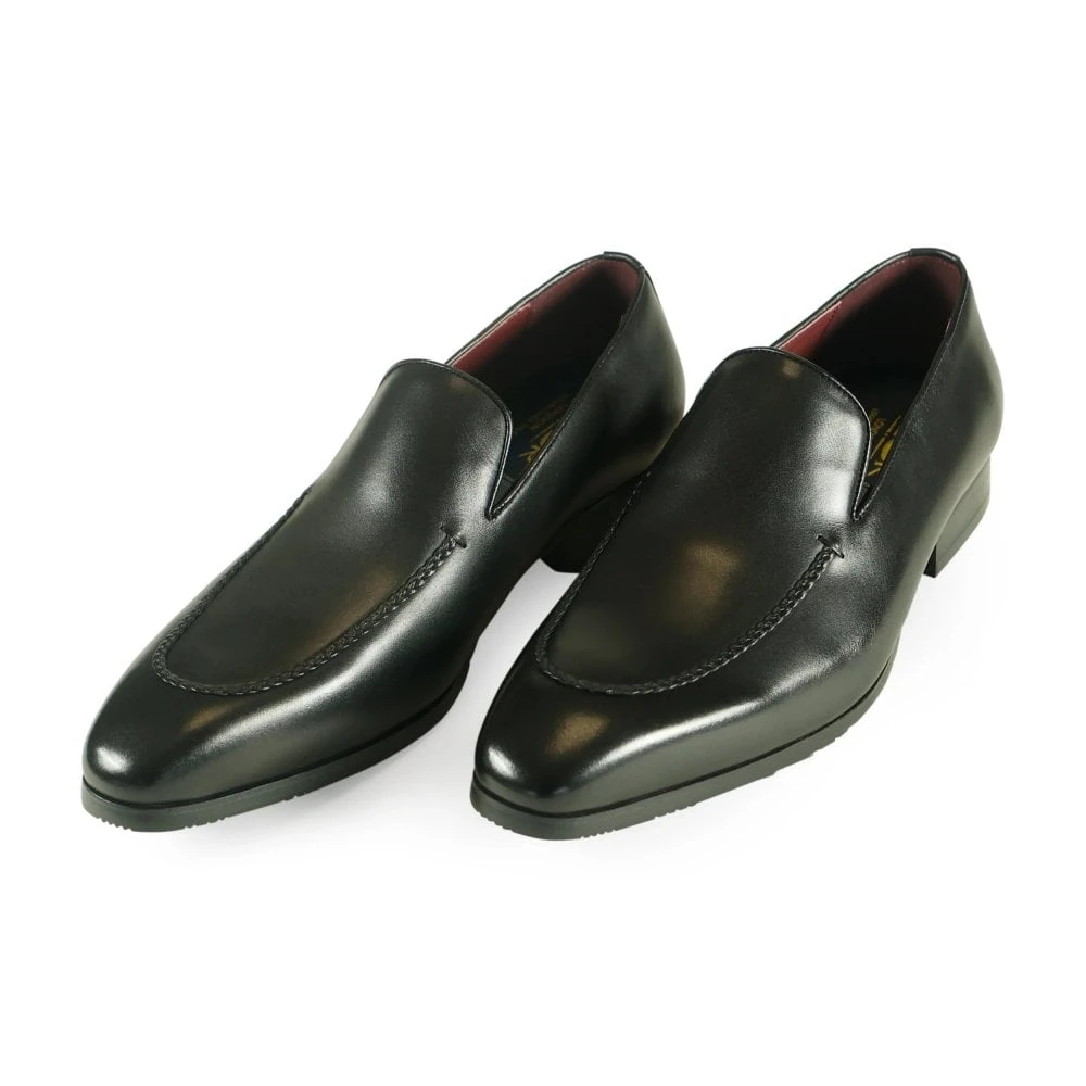 Men's Leather Slip-on Shoe Black: LC MILAN - Image 2