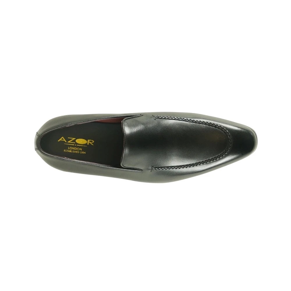 Men's Leather Slip-on Shoe Black: LC MILAN - Image 3