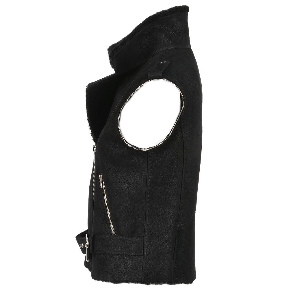 Belted Biker 2-in-1 Biker Pilot Jacket Black/snu : Luna - Image 4