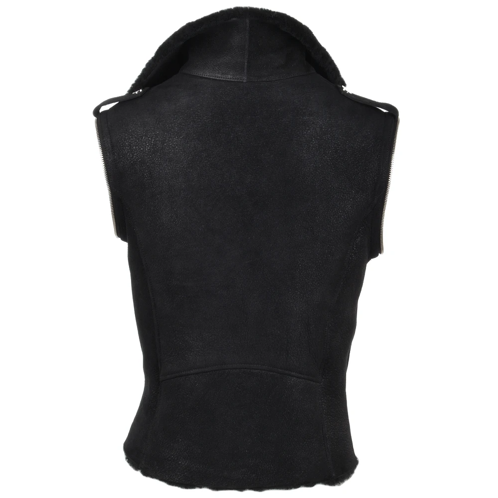 Belted Biker 2-in-1 Biker Pilot Jacket Black/snu : Luna - Image 6