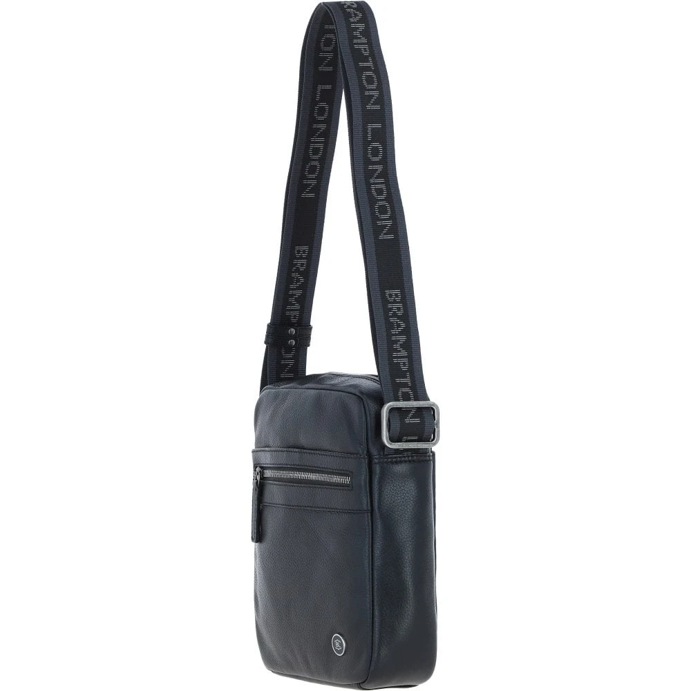 Leather Men's Crossbody Bag Black: 64405 - Image 2