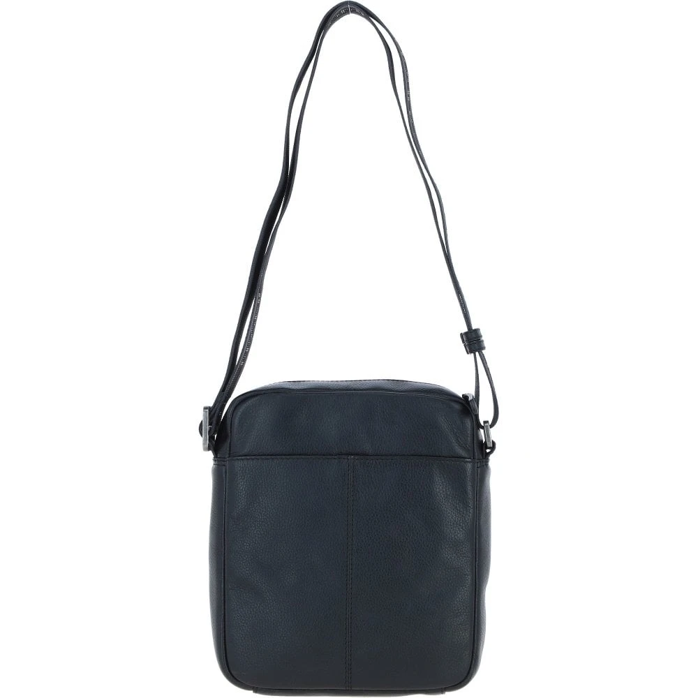 Leather Men's Crossbody Bag Black: 64405 - Image 3
