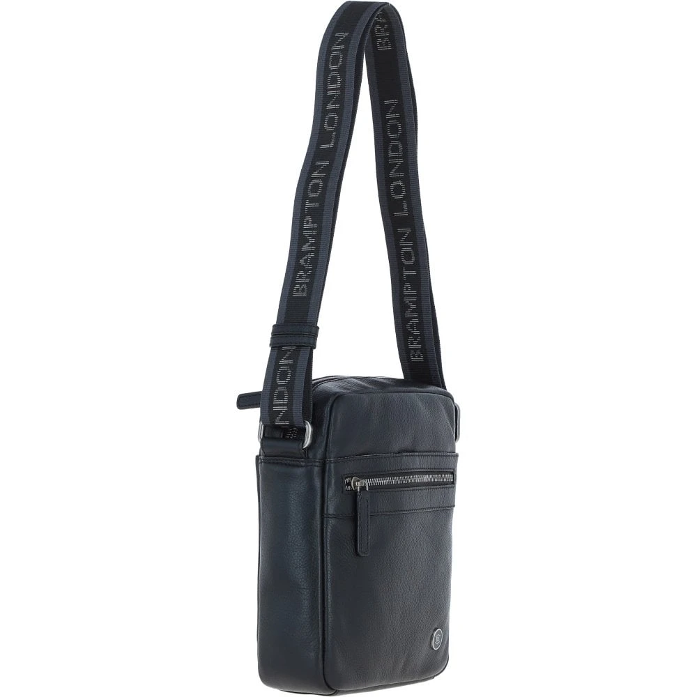 Leather Men's Crossbody Bag Black: 64405 - Image 4