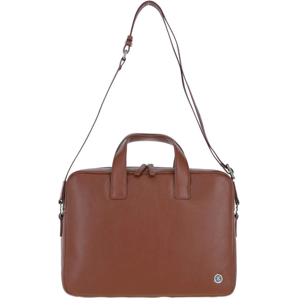 Leather Men's Messenger Bag Tan: 64273