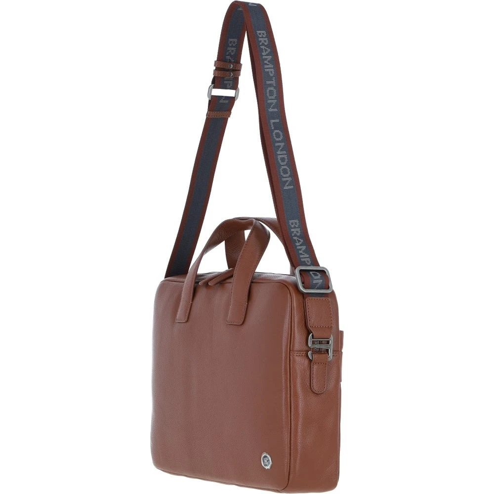 Leather Men's Messenger Bag Tan: 64273 - Image 3
