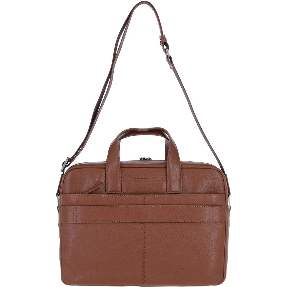 Leather Men's Messenger Bag Tan: 64273 - Image 4