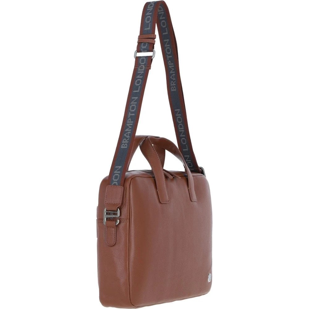 Leather Men's Messenger Bag Tan: 64273 - Image 5