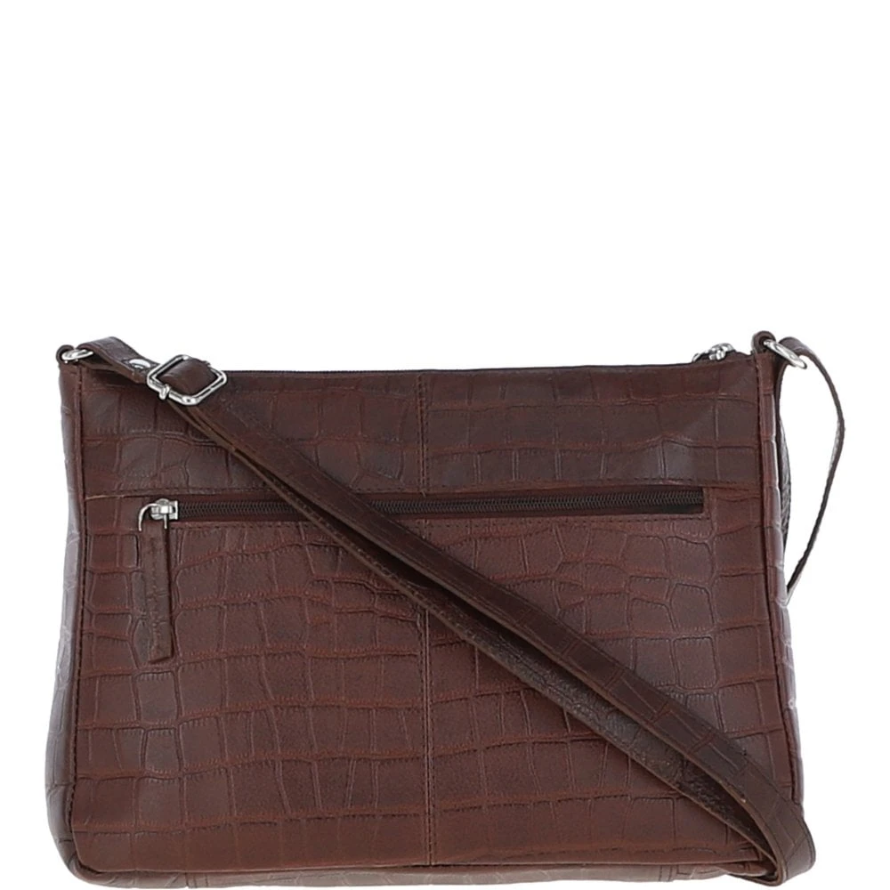 Bridge Croc Print Leather Shoulder Bag Brandy/croc: MC2 - Image 4