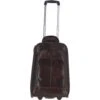 Cabin Size Columbian Leather Weekend Trolley Brown : 8148