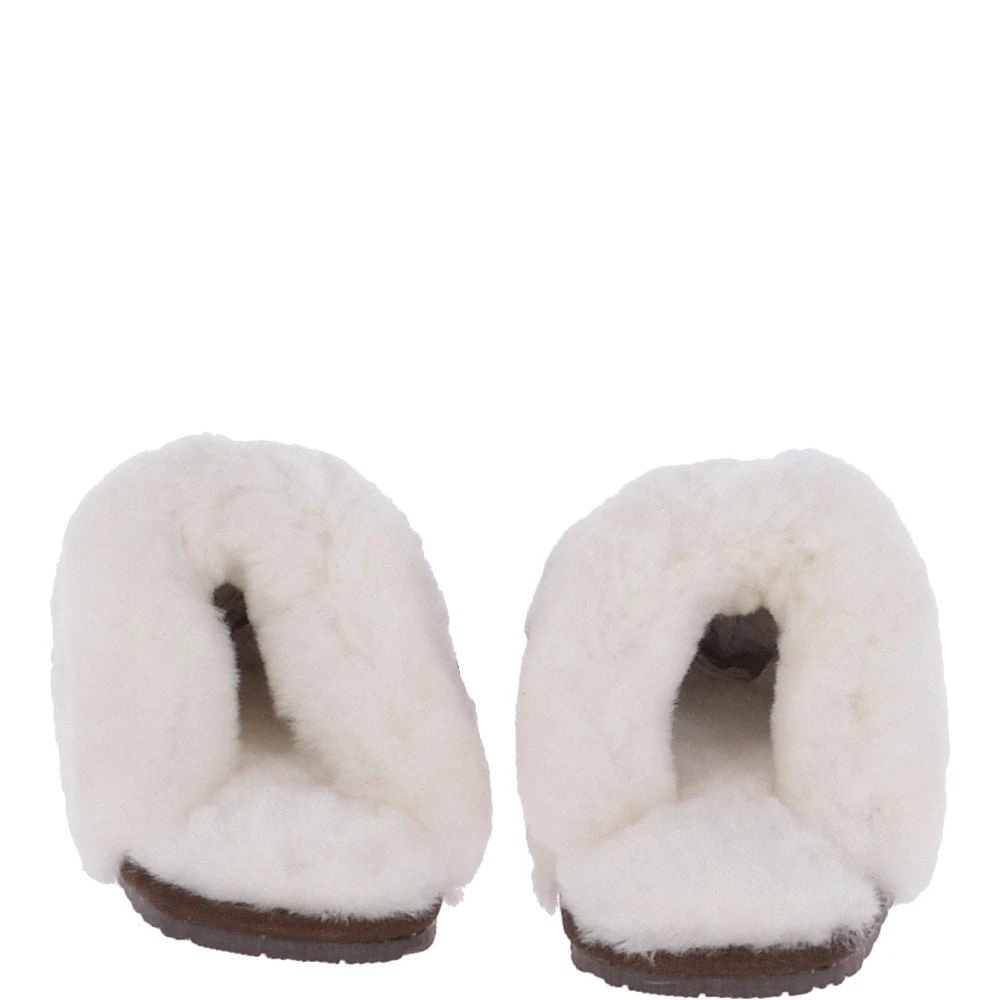 Classic Ladies Suede Sheepskin Slippers Brown - Image 2