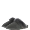 Classic Ladies Suede Sheepskin Slippers Gray