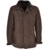Classic Leather Sheepskin Coat Brown : Gerald