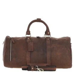 Classic Leather Weekend Bag Brown: Q-46