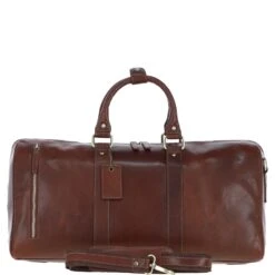 Classic Leather Weekend Bag Chestnut: Q-46