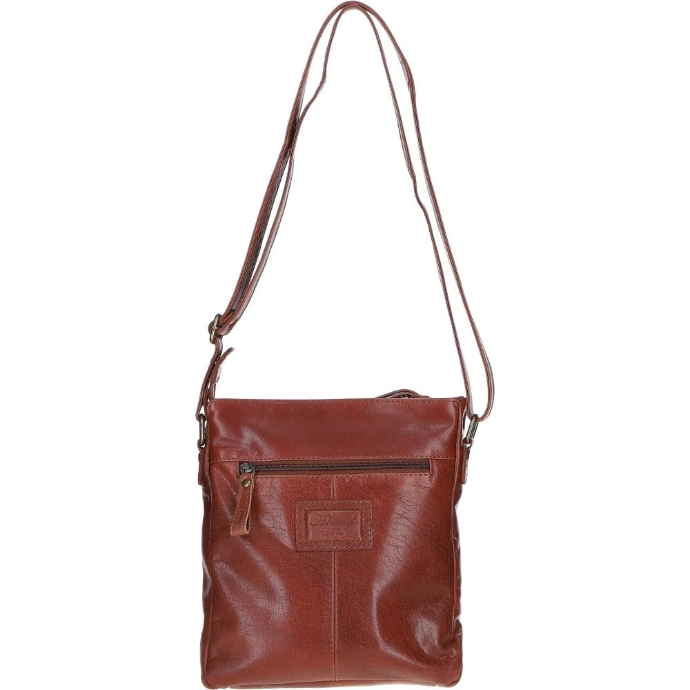 Compact Leather Messenger Bag With Front Buckle Pocket Bridge: TL-005 - Image 4