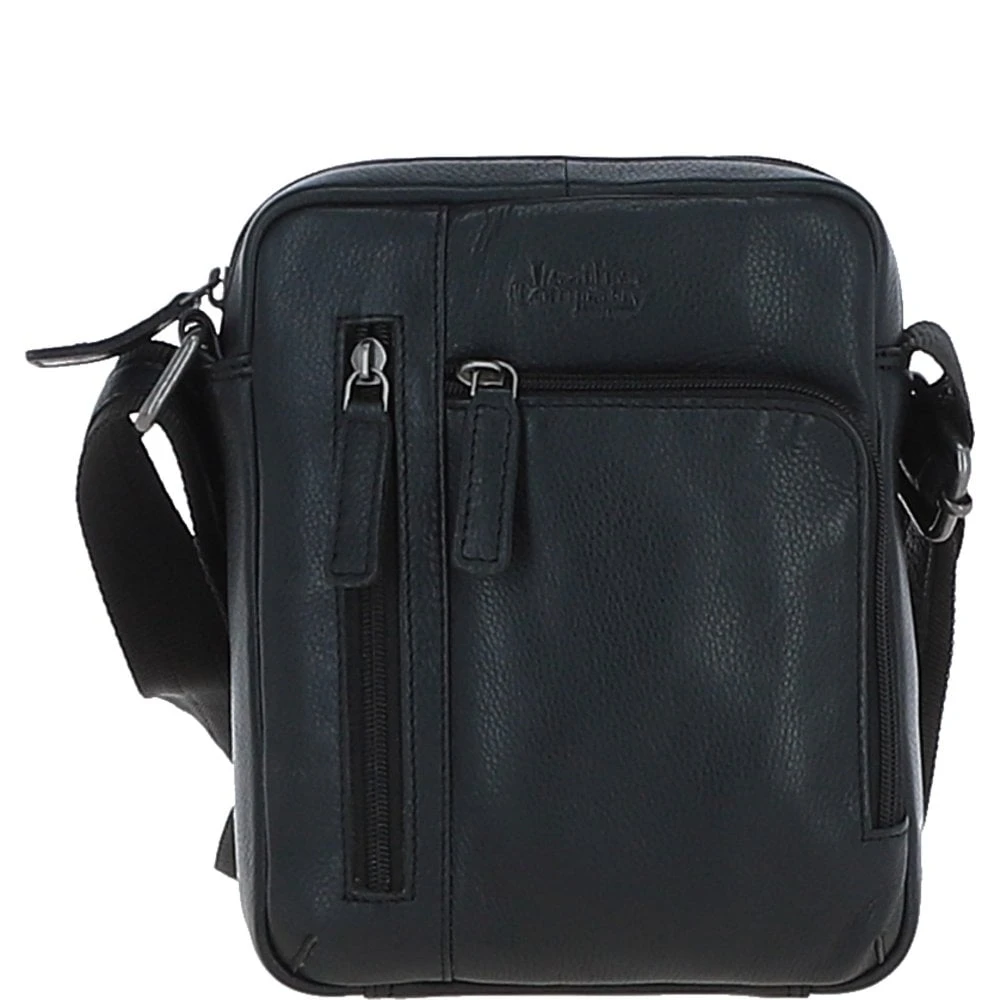 Compact Travel Messenger Bag With Multiple Zip Pockets And Adjustable Strap Black: MADRID - Image 2