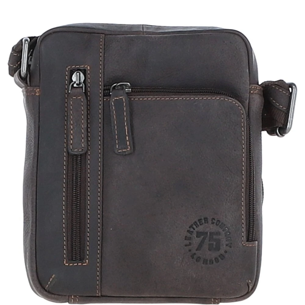 Compact Travel Messenger Bag With Multiple Zip Pockets And Adjustable Strap Brown: MADRID - Image 2