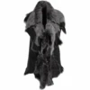Double Collar Suede Leather Gilet Black/brissa : Pegasus