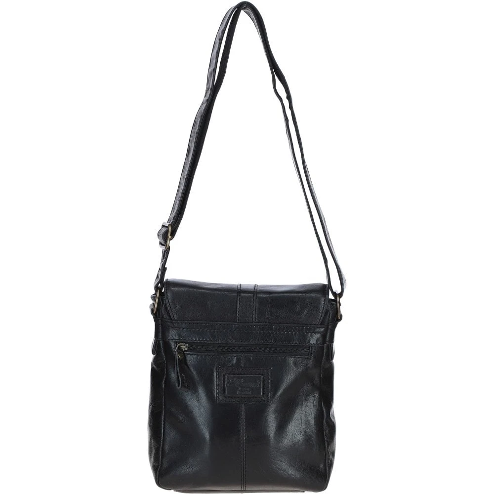 Elegant Leather Messenger Bag With Adjustable Strap Black: TL-003 - Image 4