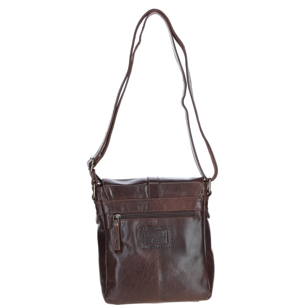 Elegant Leather Messenger Bag With Adjustable Strap Brown: TL-003 - Image 4