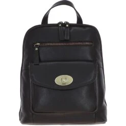 Exquisite Leather Backpack Brown: M-85