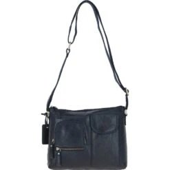 Exquisite Leather Cross Body Bag For Women Navy: G-17