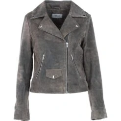 Exquisite Leather Ladies Biker Jacket Antique: AWL-1881