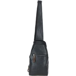 Exquisite Leather Sling Bag Black: F-88