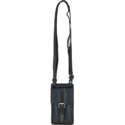 Exquisite Leather Smartphone Bag Black: F-89