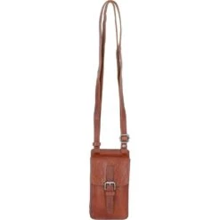 Exquisite Leather Smartphone Bag Tan: F-89