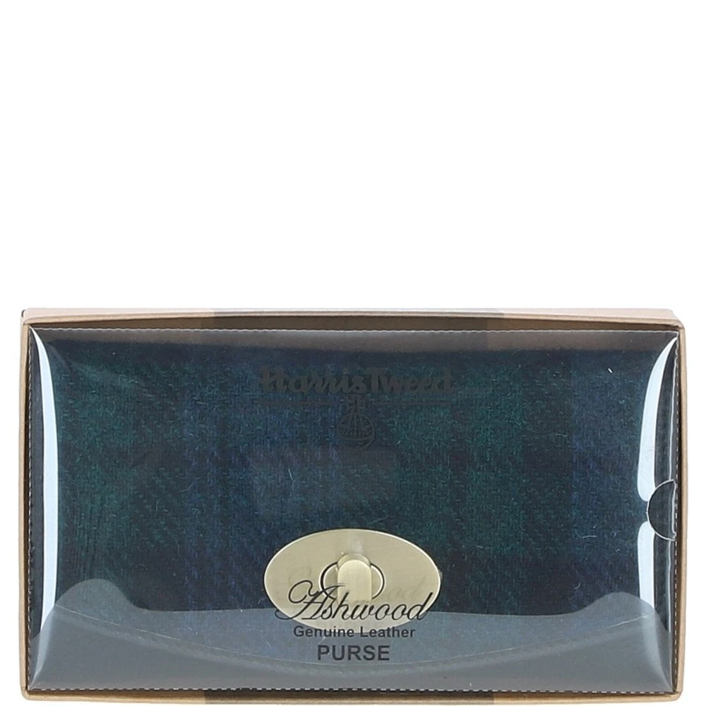 Exquisite Leather X Harris Tweed Twist-Lock Purse Black/Watch: TW-11-03-BW - Image 2