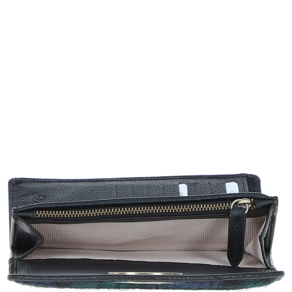 Exquisite Leather X Harris Tweed Twist-Lock Purse Black/Watch: TW-11-03-BW - Image 7