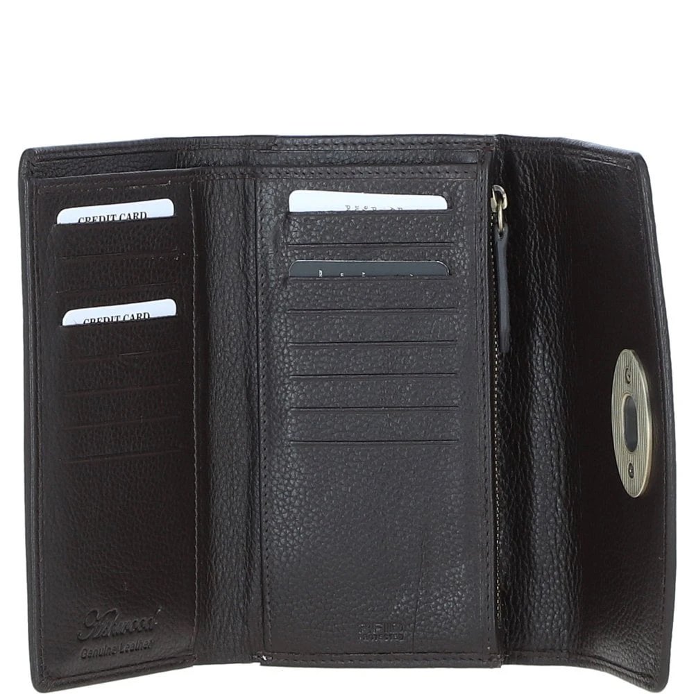 Exquisite Leather X Harris Tweed Twist-Lock Purse Brown/Mcload: TW-11-01-BM - Image 4