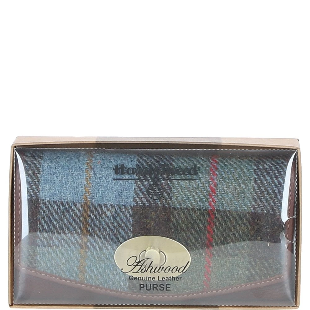 Exquisite Leather X Harris Tweed Twist-Lock Purse Tann/Mcload: TW-11-02-TM - Image 2