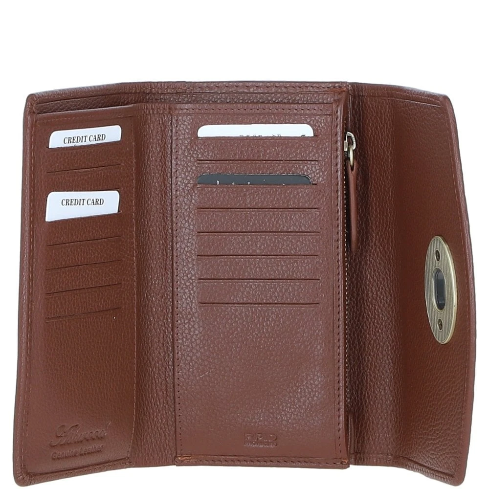 Exquisite Leather X Harris Tweed Twist-Lock Purse Tann/Mcload: TW-11-02-TM - Image 4