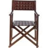 Exquisite Real Leather Director Chair Chestnut: LF-167