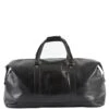 Extra Large Leather Travel Holdall Black/vt: 2081